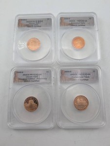 Estate 2009-S ANACS PR70 DCAM Lincoln Cent Collection (Lot of 4)