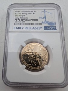 2018-S Sacagawea $1 Jim Thorpe Silver Reverse Proof PF70 NGC