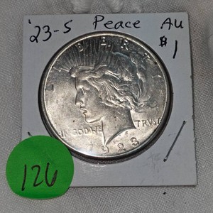 1923S Peace Dollar $1, AU