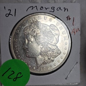 1921 Morgan Dollar $1 AU