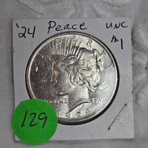 1924 Peace Dollar $1, UNC