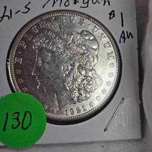 1921S Morgan $1 AU, Beautiful