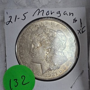 1921S Morgan Dollar $1, XF with Toning