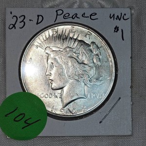 1923D Peace Dollar $1 UNC
