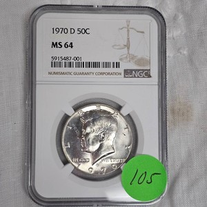 1970D Kennedy Half 50C NGCMS64