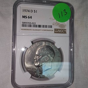 1974D Ike $1 NGC MS64