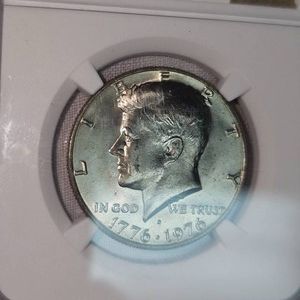 1776-1976 D Kennedy Half 50c NGC MS65