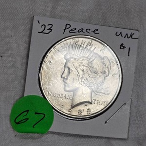 1923 Peace Dollar $1 UNC