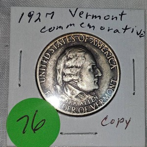 1927 Vermont Commemortive Coin, Copy