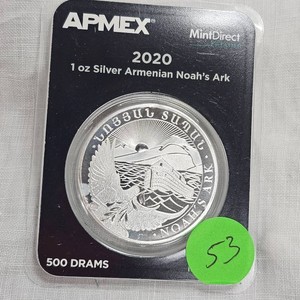2020 1oz Amenian Noahs Ark, APMEX Silver