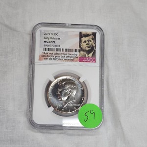 2019D Kennedy Half, 50c, E.R. NGC MS67 PL