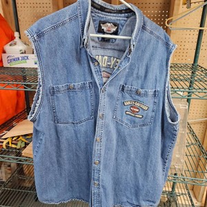 3XL Harley Davidson Denim Vest