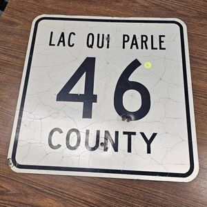 LacQuiParle County Rd 46 Street Sign