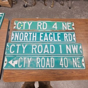 4 County Road Signs