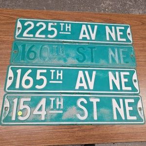 4 County Road Signs