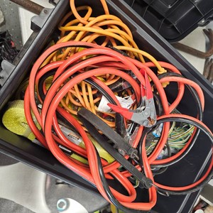 Tote of Jumper Cables and Straps