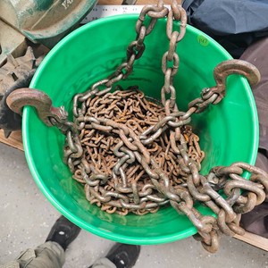 Bucket of Log Chain and Tire Chains
