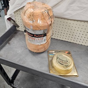 Roll of Bailer Twine and Rope Hoist
