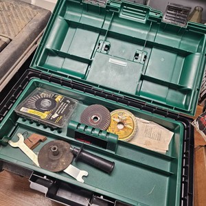 4 and 7 Handgrinder wToolbox of Misc