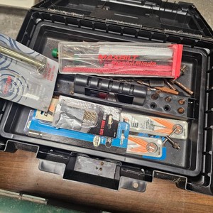 Toolbox of Drill Bits and Sawzall Blades