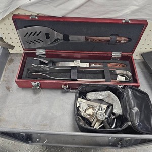 Grill Tools and Masterlock for Trailer