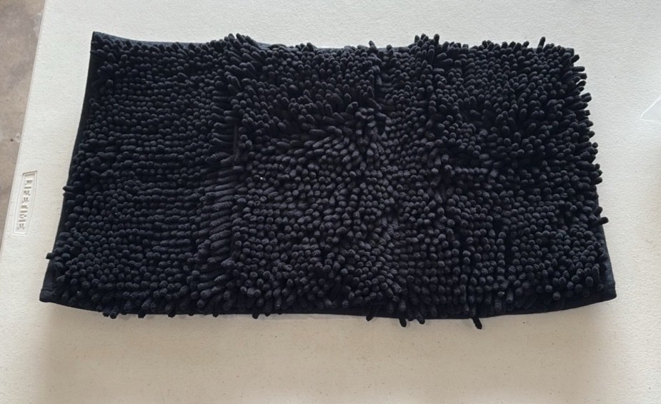 Soft Black Bath rug, 23 x 13