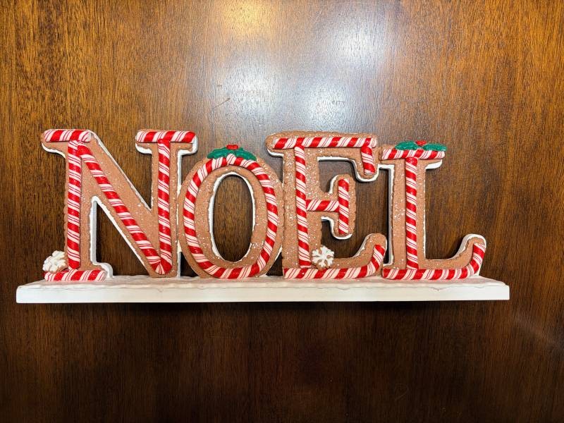 Noel Sign with Candy Cane Theme - Retail $50