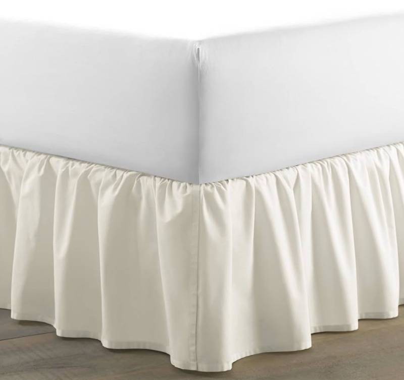 Laura Ashley Home Solid Ivory Ruffled Bedskirt, Full Sized Bed