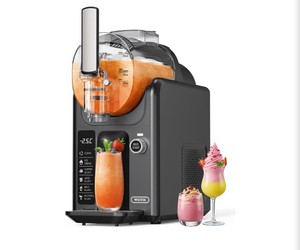 WETIE 82oz Slushie Machine, 5-in-1 Frozen Drink MakerAdjustable Temperature, LED Display, 24H Running, Makes Ice Cream, Frapps, Milkshakes & Frozen Margaritas USED CUSTOMER RETURN, Untested