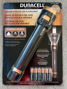 Duracell Durabe Ultra Flashlight LED 2500 Lumens, Comes With 12 AAA Batteries