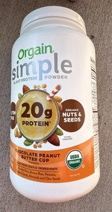 Orgain Simple Plant Protein Powder Chocolate Peanut Butter Cup Flavor Brand new sealed Expires 6-17-27