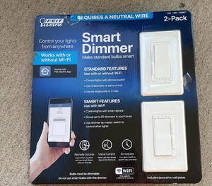 Smart Dimmer Light Switches 2-Pack Can Connect to App and Phone
