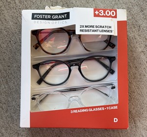 Foster Grant 3-Pack of Reading Glasses 3.00