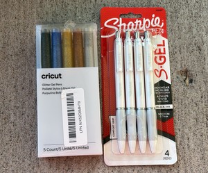 Cricut Brand Gel Pens and Sharpie Brand 4-Pack of Pens