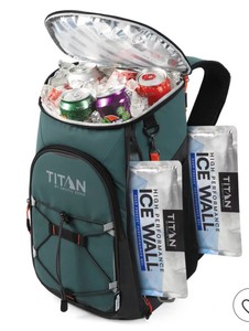 Titan by Arctic Zone Eco 24 Cans16 qt Backpack Cooler with Ice Walls - Jungle Hunt