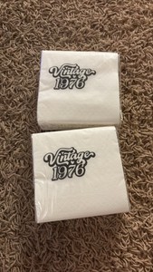 Vintage 1976 Napkins 100 Count, Two Packs of 50