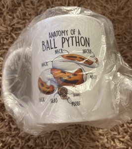 Python Snack White Mug, Brand new In Packaging