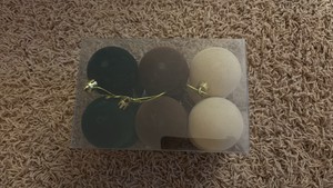 Six pack of Christmas Ball, Three Different Colors