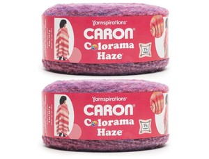 Caron Colorama Haze Cake Felted Yarn, Soft Yarn Cake, Bewitching Color, 2-Pack