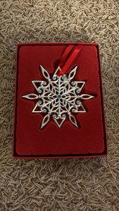 Elegant Metal Christmas Holiday Ornament in Box