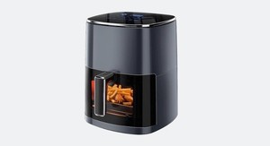 Simple Deluxe Air Fryer KZ-D6QT-GY  6.34-quart digital air fryer featuring a visible window and 12 preset cooking modes