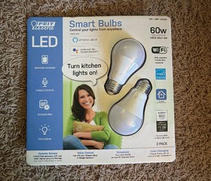 Feit LED Smart Bulbs - 2 pack - dimmable - remote access - voice control - schedules