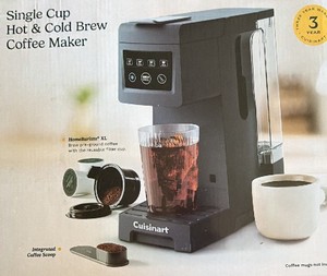 Cuisinart Single Cup hot or cold coffee pod maker  excluded fresh ground reusable filter cup.