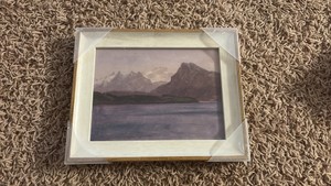 Wooden Rustic Picture Frame Aith Canvas Mountsin Print 8 x 10
