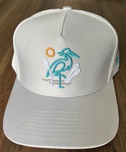 NEW Waggle Great Blue Performance Golf Snapback Hat-Blue Heron