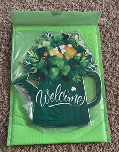 Saint Patricks Day Decorative Sign With Rope to Hang on Wall