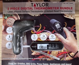 Taylor 2-Piece Digital Thermometer Set Meat & Infrared Surface Thermometer