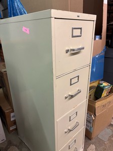 Large Metal Filing Cabinet Four drawers easily open and shut
