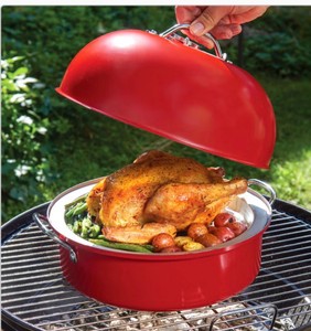 Nordic Ware Deluxe Kettle Smoker with 5 Woodchip Varieties