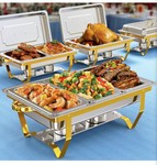 Chafing Dishes for Buffet 4 Pack, [Sturdy & Rolled Edge] Chafing Dish Buffet Set, [Mirror-Like Polished Finish] Easy to Clean Food Warmers for Parties, Gathering, Wedding, Event, Catering new in box